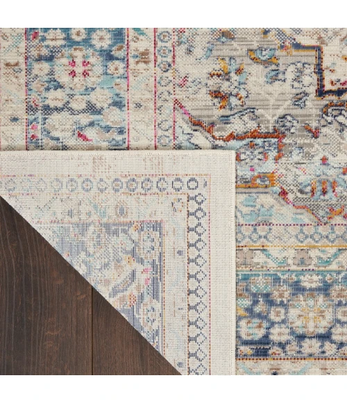 Nourison Vintage Kashan Area Rug VKA07-Ivory Blue