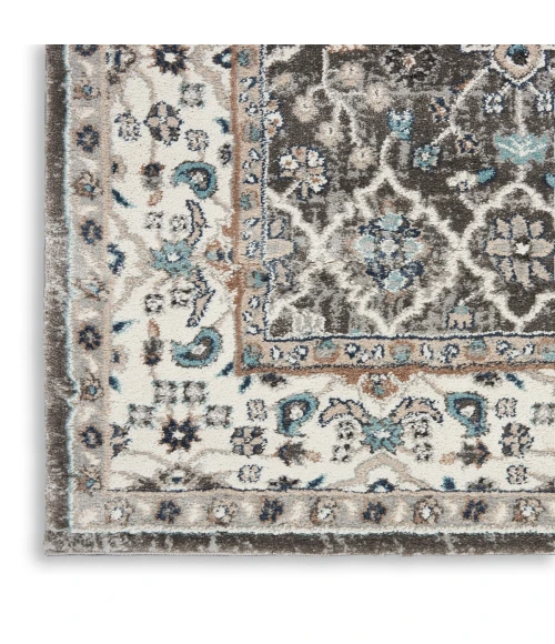 Kathy Ireland American Manor Area Rug AMR01 Grey/Ivory 3'11" x 5'11"