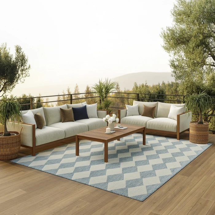Nourison Positano Aqua POS04 12ft. x 15ft. Rect. Rug
