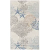 Nourison Home Seaside SDS04 Ivory Grey Blue 2 ft. X 3 ft. Area Rug