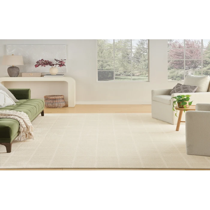 Nourison Serenity Home Ivory Cream SRH05 9 ft. X 12 ft. Rectangle Rug