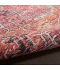 Nicole Curtis Machine Washable Series 1 Area Rug SR102 Red 2' x 4'