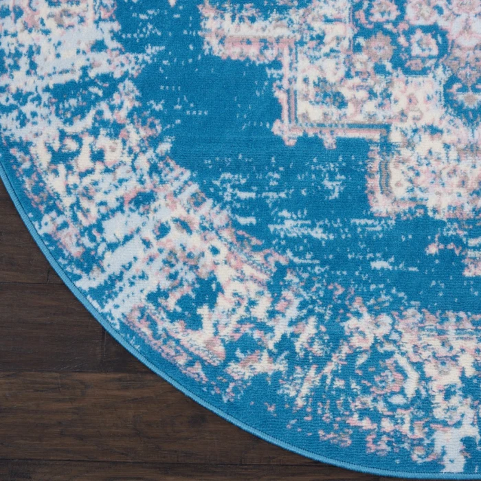 Nourison Grafix Round Area Rug GRF14-Blue