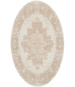 Nourison Home Grafix GRF14 Ivory Beige 8 ft. Round Area Rug