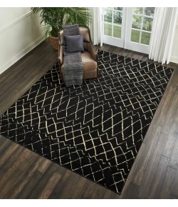 Nourison Home Grafix GRF04 Black 7 ft. 10 in. X 9 ft. 10 in. Area Rug
