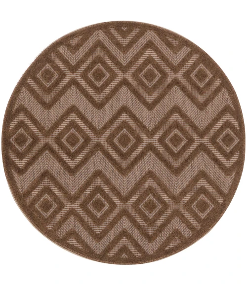Nourison Home Versatile Brown NRV01 4 ft. Round Rug