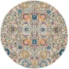 Nourison Home Passion PSN01 Ivory Multicolor 5 ft. Round Area Rug