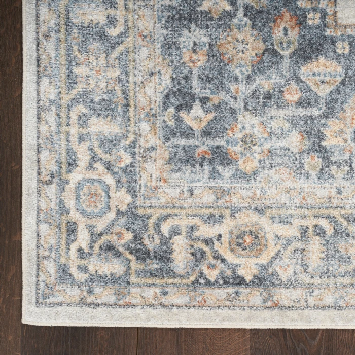 Nourison Astra Machine Washable Area Rug ASW11 Grey/Gold