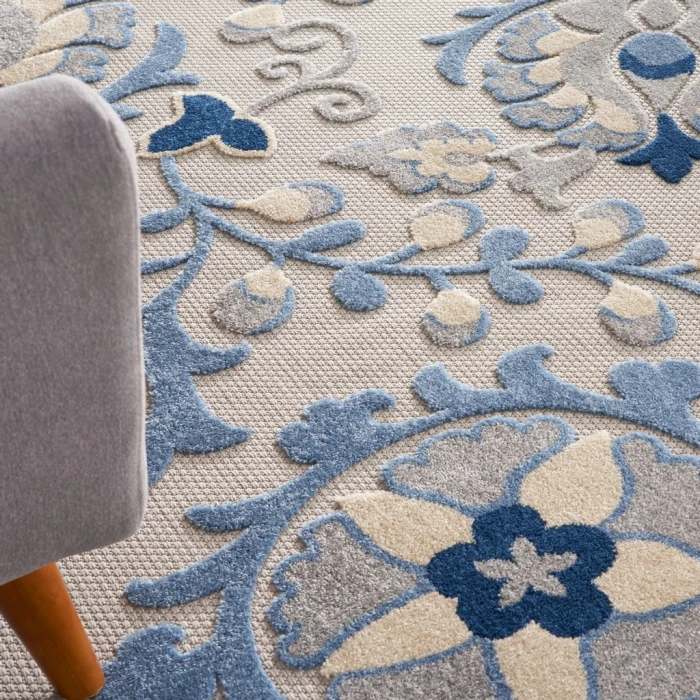 Nourison Aloha Area Rug ALH17-Blue/Grey