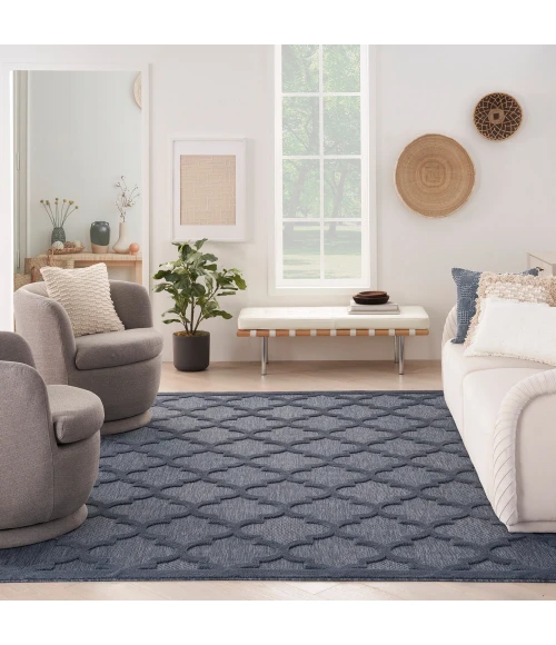 Nourison Easy Care Area Rug NES01 Navy Blue