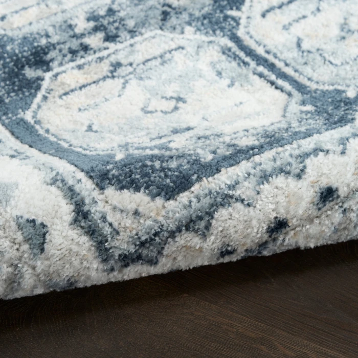 Nourison Dekor Grey Navy DEK01 2 ft. X 4 ft. Rect. Rug
