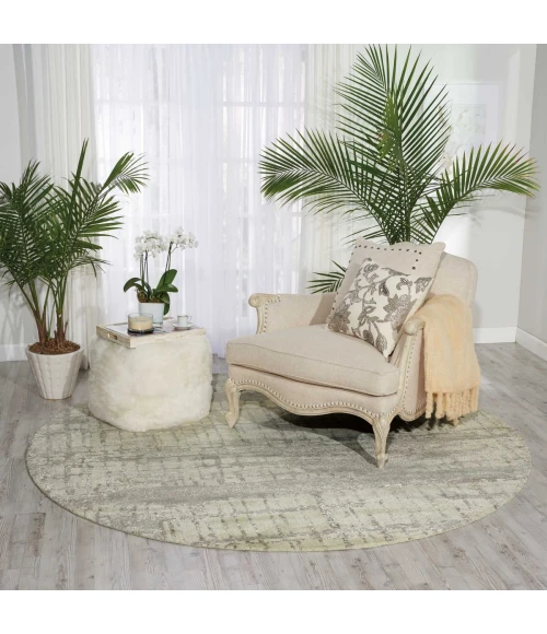 Nourison Twilight Round Area Rug TWI10 Ivory 8' Round
