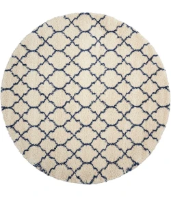 Nourison Home Amore AMOR2 Ivory/Blue 7 ft. 10 in. Round Area Rug