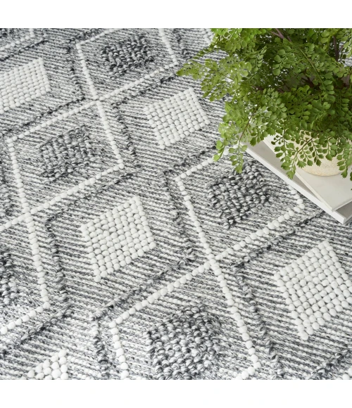 Nicole Curtis Machine Washable Series 3 Area Rug SR301 Black 4' x 6'