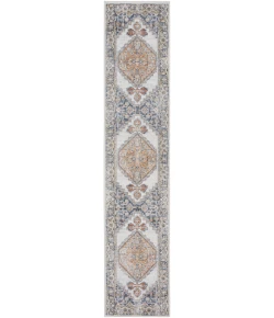 Nourison Home Astra Machine Washable ASW11 Grey Gold 2 ft. 2 in. X 8 ft. Area Rug