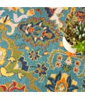 Nourison Allur Area Rug ALR03 Turquoise Ivory