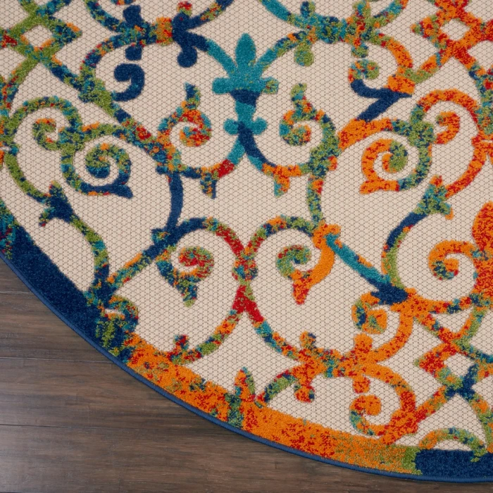 Nourison Aloha Round Area Rug ALH21-Multicolor