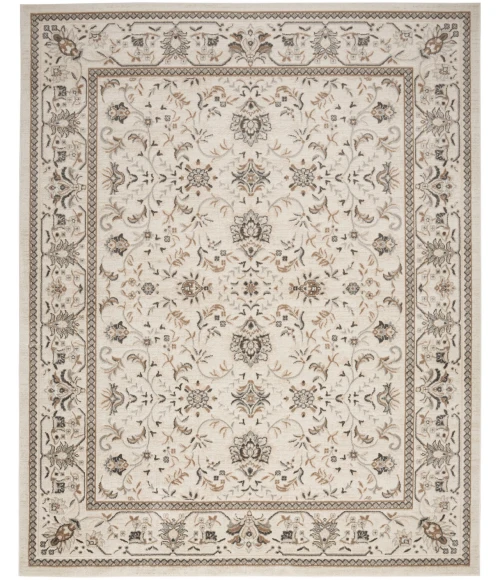 Nourison Serenity Home Ivory Mocha SRH02 6 ft. X 9 ft. Rect. Rug