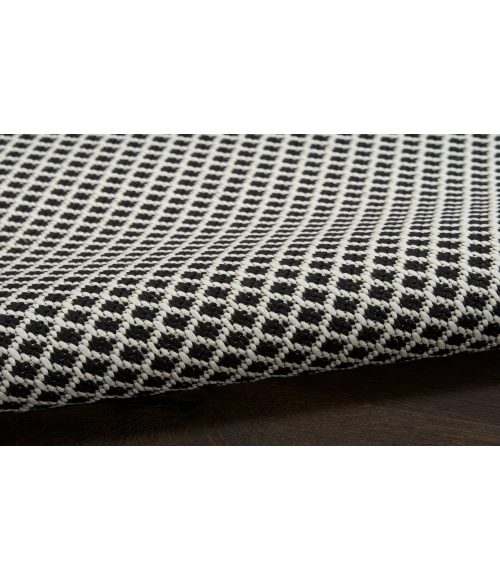 Nourison Courtyard Black White COU01 4 ft. X 6 ft. Rectangle Rug
