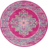Nourison Home Passion PSN03 Fuchsia 4 ft. Round Area Rug