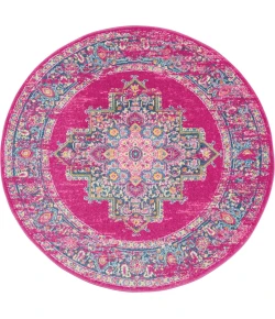 Nourison Home Passion PSN03 Fuchsia 4 ft. Round Area Rug