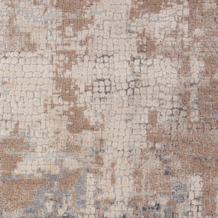 Nourison Rustic Textures Area Rug RUS06 Beige/Grey 5'3" Round