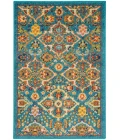Nourison Allur Area Rug ALR03-Turquoise Ivory
