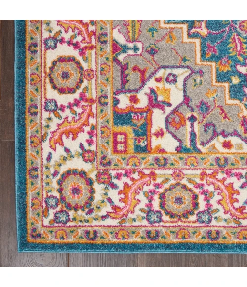 Nourison Passion Area Rug PSN20-Teal Multicolor