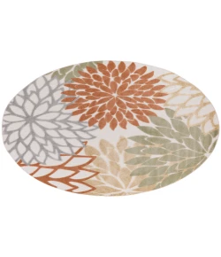 Nourison Home Aloha ALH05 Ivory Multicolor 5 ft. 3 in. Round Area Rug