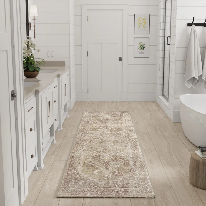 Nourison Astra Machine Washable Rust Multicolor ASW11 2 ft. X 6 ft. Rect. Rug