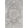 Nourison Home Astra Machine Washable ASW12 Grey Blue 4 ft. X 6 ft. Area Rug