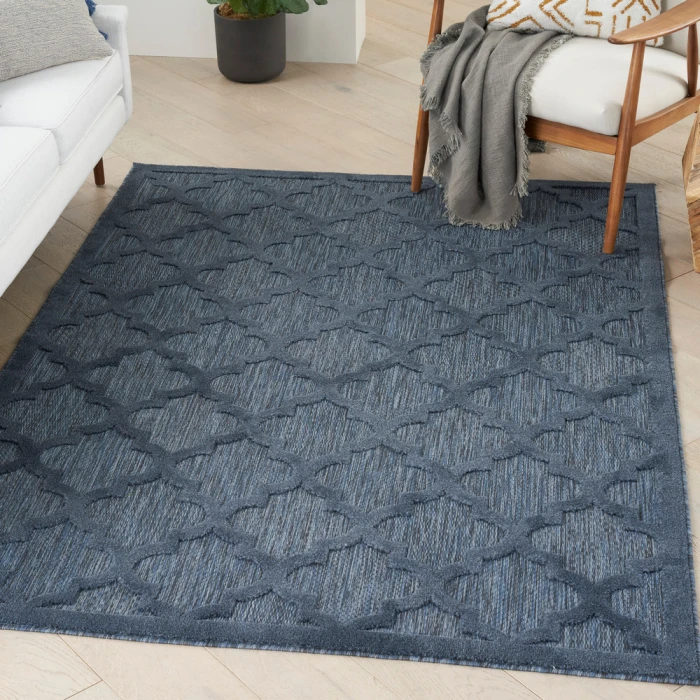 Nourison Easy Care Area Rug NES01 Navy Blue