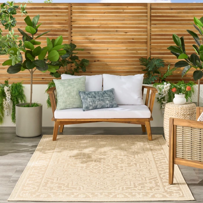 Nourison Tulum Cream TLM05 4 ft. X 6 ft. Rect. Rug