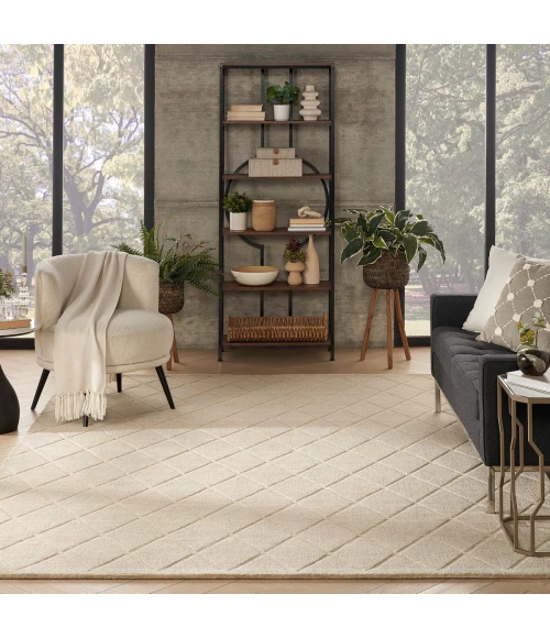 Nourison Wool Haven Beige WOH01 7 ft. 9 in. X 9 ft. 9 in. Rect. Rug