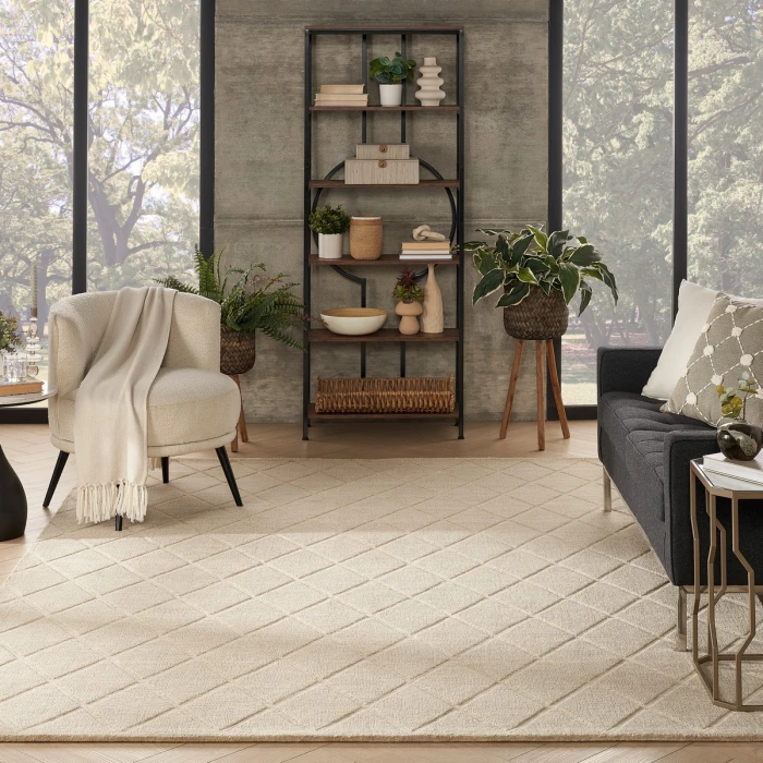 Nourison Wool Haven Beige WOH01 7 ft. 9 in. X 9 ft. 9 in. Rect. Rug