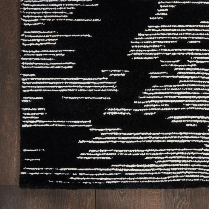 Michael Amini Ma30 Star Area Rug SMR02 Black Ivory