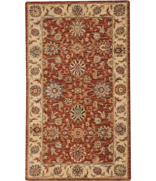 Nourison Home Living Treasures Red LI05 2ft.6in. x 4ft.3in. Rect. Rug