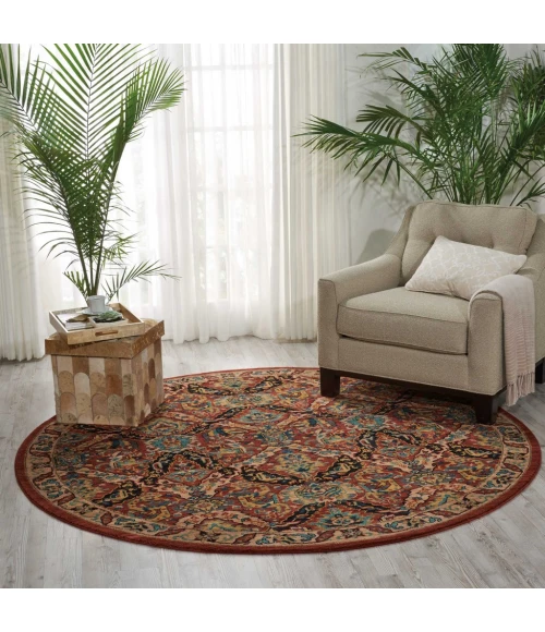 Nourison 2020 Round Area Rug NR205-Terracotta