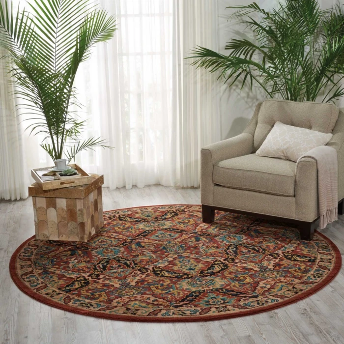 Nourison 2020 Round Area Rug NR205-Terracotta