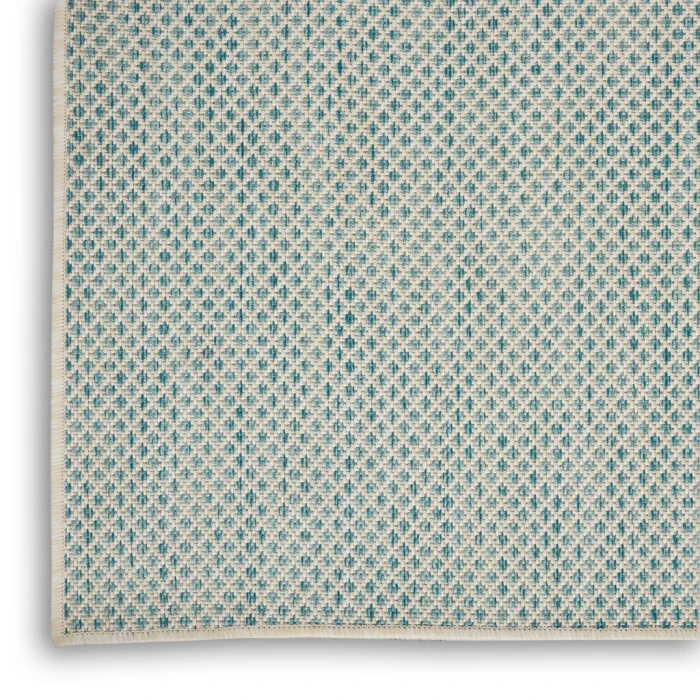 Nourison Courtyard Area Rug COU01-Ivory Aqua