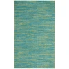Nourison Home Nourison Essentials NRE01 Blue Green 2 ft. 2 in. X 16 ft. Area Rug