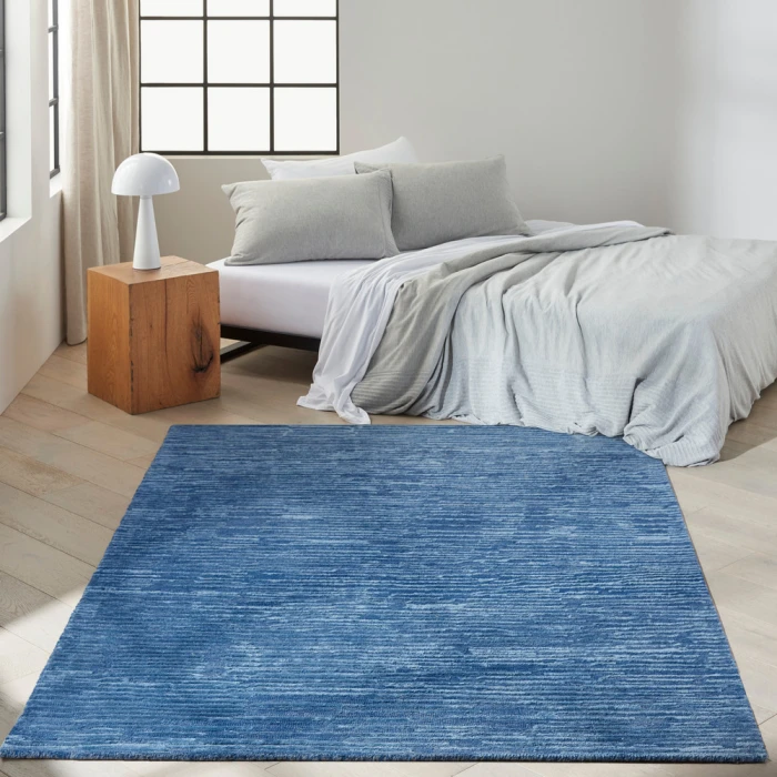 Calvin Klein Linear Area Rug LNR01 Blue