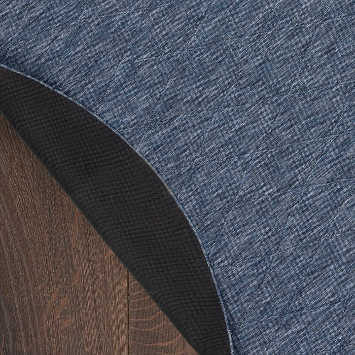 Nourison Washable Solutions Navy Blue WSL01 8 ft. X Round Rug