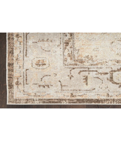 Nourison Astra Machine Washable Beige ASW11 2 ft. 2 in. X 10 ft. Rectangle Rug