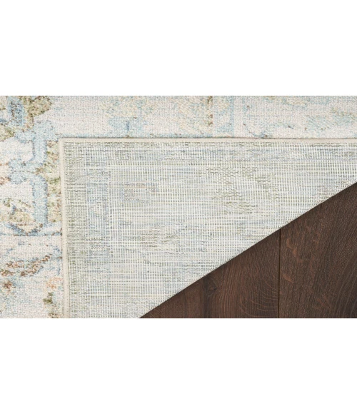 Nourison Astra Machine Washable Blue Green ASW12 6 ft. 7 in. X 9 ft. Rectangle Rug