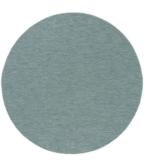 Nourison Washable Solutions Aqua WSL01 8 ft. X Round Rug