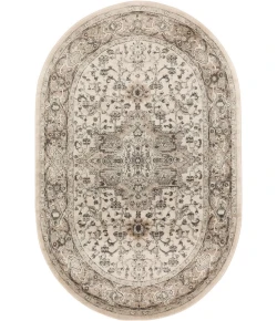 Nourison Home Quarry QUA05 Ivory Grey 5 ft. X 8 ft. Oval Area Rug