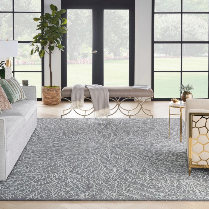 Michael Amini Ma30 Star Area Rug SMR03 Slate/Teal