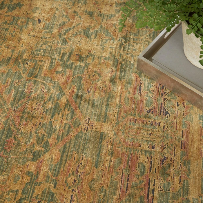 Nourison Luxurious Olive LRS01 9 ft. X 12 ft. Rect. Rug