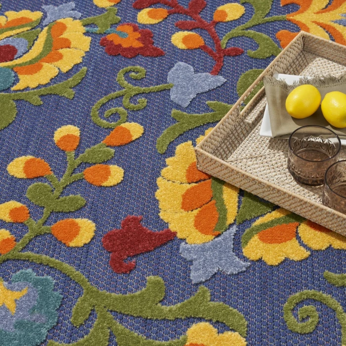 Nourison Home Aloha Blue ALH17 7ft. x 10ft. Rect. Rug